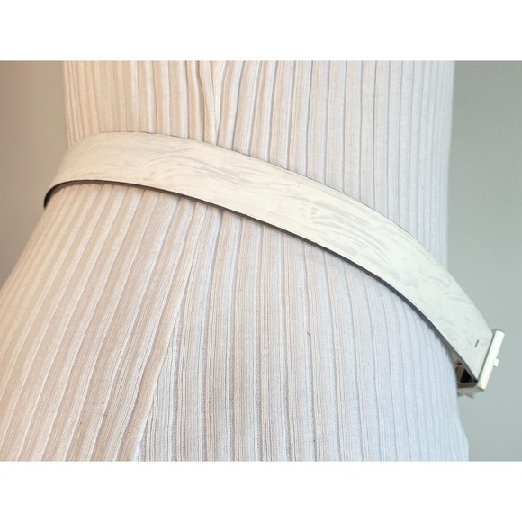Calvin Klein Belt Reversable Fashion Black Logo Tooled White Brush Stroke Print - Picture 10 of 16